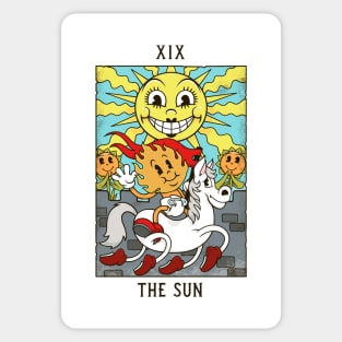 The Sun - Mystical Medleys - Vintage Rubber Hose Cartoon Tarot (white) Sticker